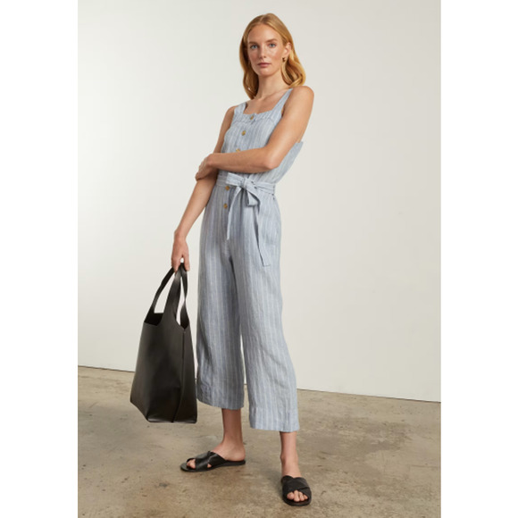 Everlane Pants - Everlane | The Linen Jumpsuit | Light Blue & White | Sz 6 | NWT